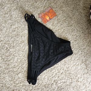 NWT Joe boxer brand black swim bottoms Size S juniors